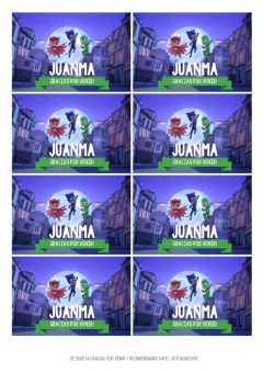 Imagen de KIT IMPRIMIBLE PJMASK HEROES PIJAMAS