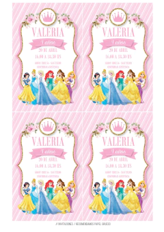 Kit imprimible Princesas Disney
