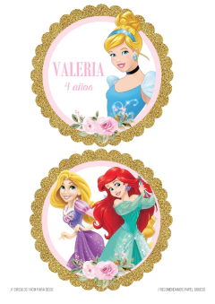 Imagen de Kit imprimible Princesas Disney