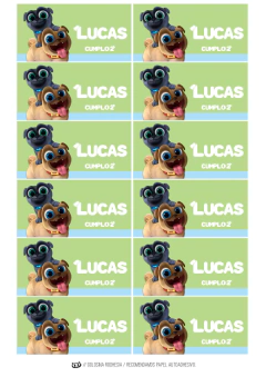 Kit imprimible Puppy dog pals varón - Tres Cerditos Kits Imprimibles