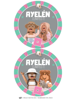 KIT IMPRIMIBLE Roblox nenas! - tienda online