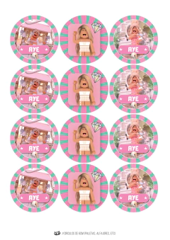 Imagen de KIT IMPRIMIBLE Roblox nenas!