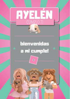 KIT IMPRIMIBLE Roblox nenas! - Tres Cerditos Kits Imprimibles