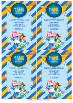 Kit imprimible Robocar Poli - comprar online
