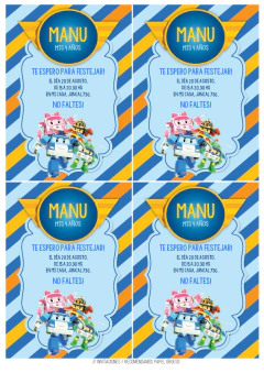 Kit imprimible Robocar Poli - comprar online
