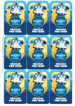 Imagen de Kit imprimible Robocar Poli