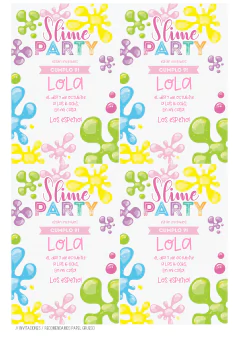 KIT IMPRIMIBLE Slime party - Tres Cerditos Kits Imprimibles