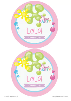 KIT IMPRIMIBLE Slime party - tienda online
