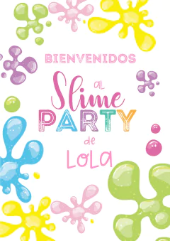 KIT IMPRIMIBLE Slime party - Tres Cerditos Kits Imprimibles