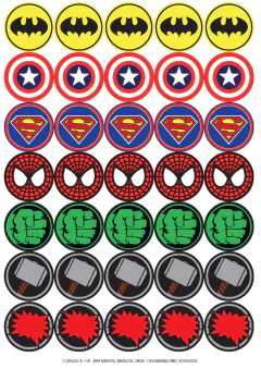 KIT IMPRIMIBLE SUPERHEROES AVENGERS - Tres Cerditos Kits Imprimibles