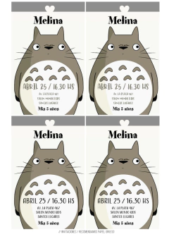 Kit imprimible Totoro - comprar online