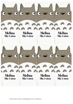 Kit imprimible Totoro en internet