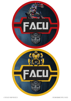 KIT IMPRIMIBLE Transformers - tienda online
