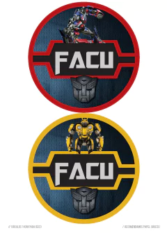 KIT IMPRIMIBLE Transformers - tienda online