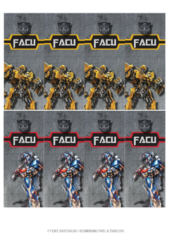 KIT IMPRIMIBLE Transformers