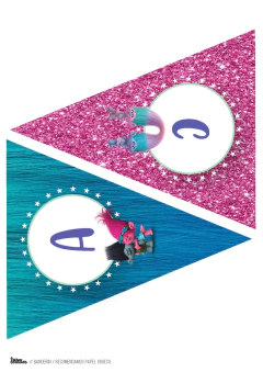 Kit imprimible Trolls - Tres Cerditos Kits Imprimibles