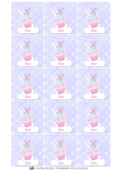 Kit imprimible Unicornio & cupcakes - loja online