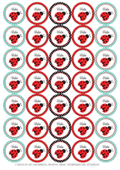 Kit imprimible Vaquita de San Antonio - comprar online