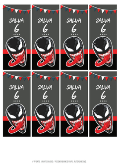 Imagen de Kit imprimible Venom | PDF editable