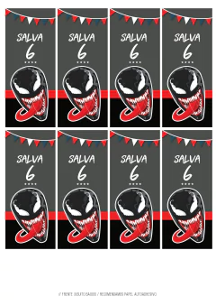 Imagen de Kit imprimible Venom | PDF editable