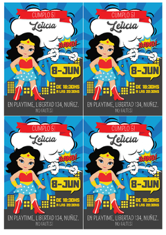 KIT IMPRIMIBLE Wonder Woman - Tres Cerditos Kits Imprimibles