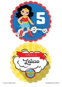 KIT IMPRIMIBLE Wonder Woman - tienda online