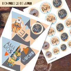 KIT IMPRIMIBLE DIA DEL PADRE Animales - comprar online