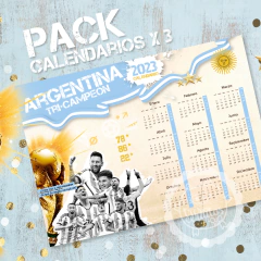 CALENDARIOS IMPRIMIBLES Argentina Tri Campeón