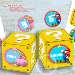 CAJAS IMPRIMIBLE Super Mario Bros y Princesa Peach | PDF editable