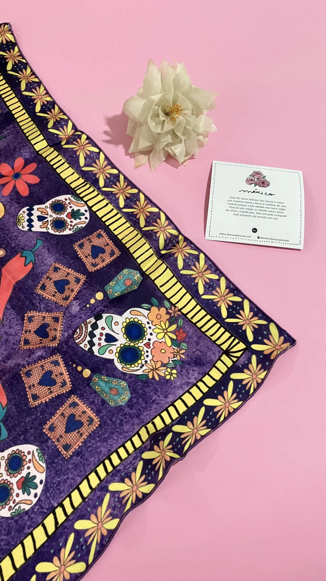 Kit flor México + pañuelo
