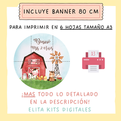 Banner circular granja nene varón