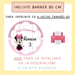 Banner circular Minnie Mouse