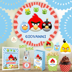 Banner imprimible cumpleaños Angry Birds