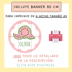 Kit Imprimible Sandías decoración cumpleaños