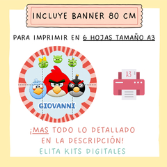 Kit imprimible Angry Birds + Banner Circular - comprar online