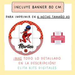 Kit imprimible Ladybug + Banner Circular - comprar online