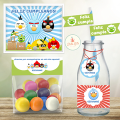 Kit imprimible Angry Birds decoracion fiesta cumpleaños
