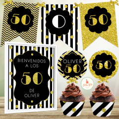 Kit imprimible 50 años hombre