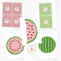 Kit Imprimible Sandías decoración cumpleaños