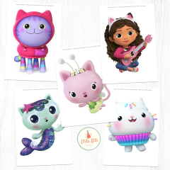Kit Imprimible Gabby´s Dollhouse, Personalizado en internet