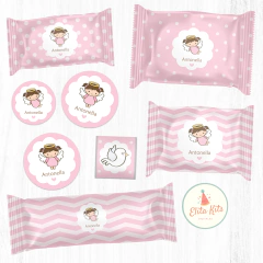 Kit Imprimible Angel Nena Bautismo Angelito