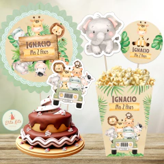 Kit imprimible safari selva jungla
