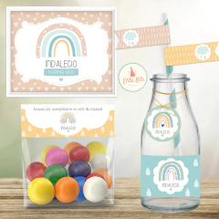 Kit Imprimible Arcoiris Nordico Boho Rainbow