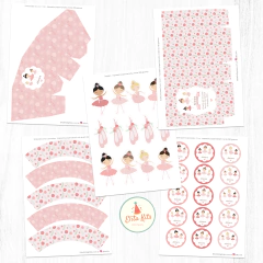 Kit Imprimible Bailarina Clasica Ballet decoracion cumpleaños