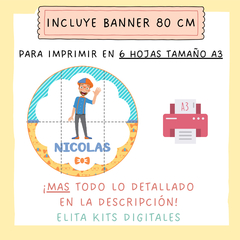 Kit Imprimible Blippi + Banner Circular - comprar online