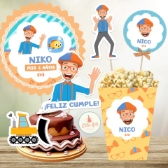 Kit imprimible blippi fiesta cumpleaños