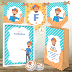 Kit imprimible blippi fiesta cumpleaños