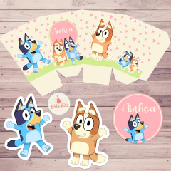 Kit imprimible Bluey Nena decoración cumpleaños