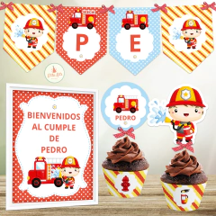 Kit imprimible bomberos