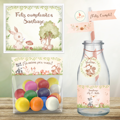Kit Imprimible Animalitos del Bosque Varón